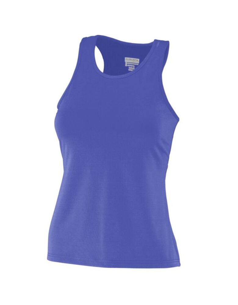 Ladies Poly/Spandex Solid Racerback Tank Thumbnail