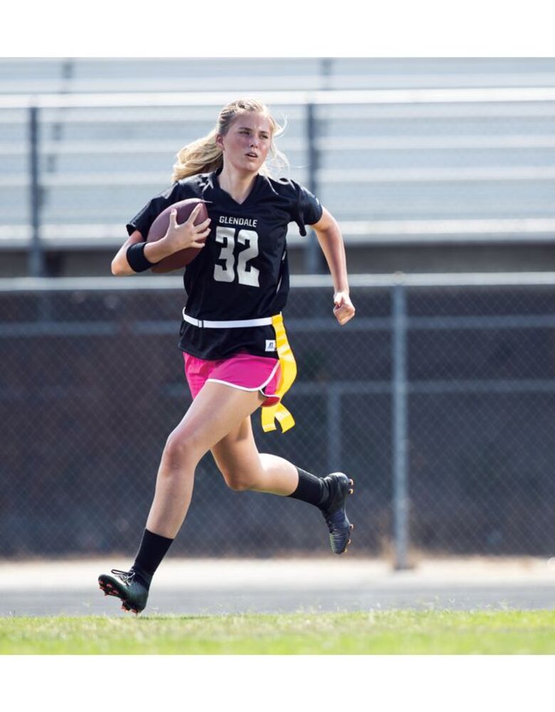 Ladies Solid Flag Football Jersey Thumbnail