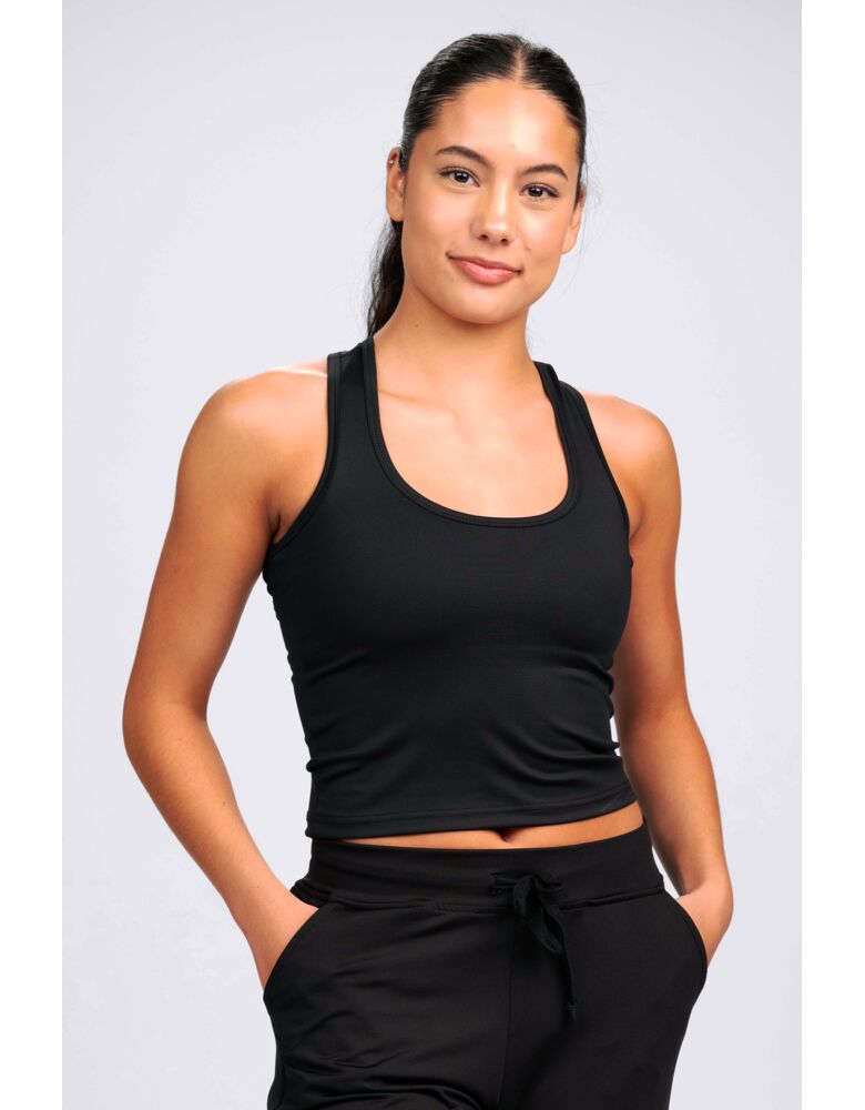 Studio Essentials Poly-Spandex Crop Tank Thumbnail