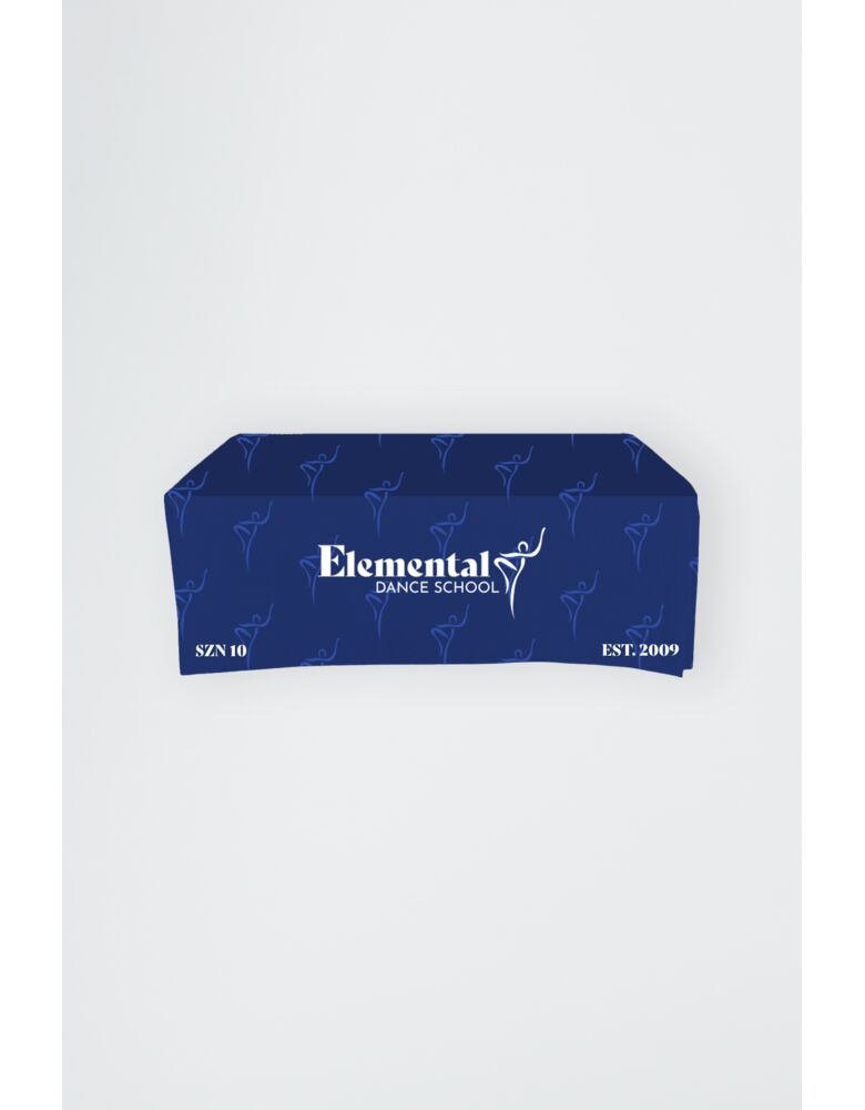 Full-Out Table Cloth - 8' table, Drape style, 4 sided, Closed Back Thumbnail