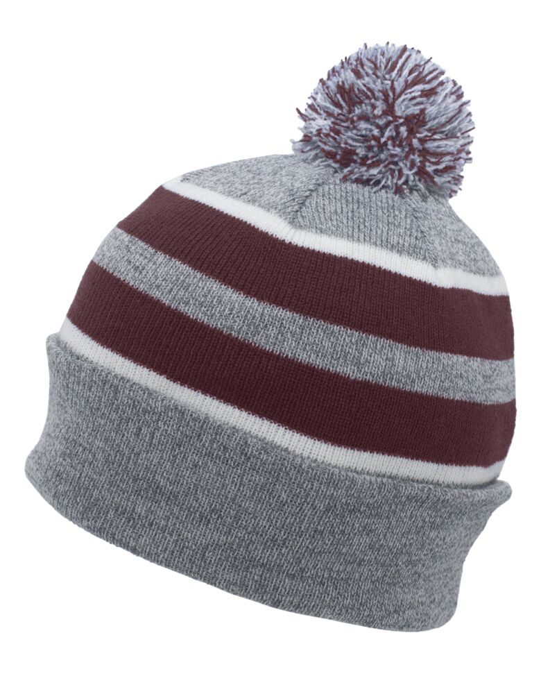 Knit Fold Over Pom-Pom Beanie Thumbnail