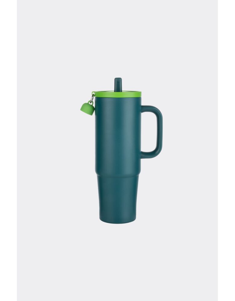 Kentia SS Travel Mug w/Silicone Straw & Charm Holder - 30oz Thumbnail