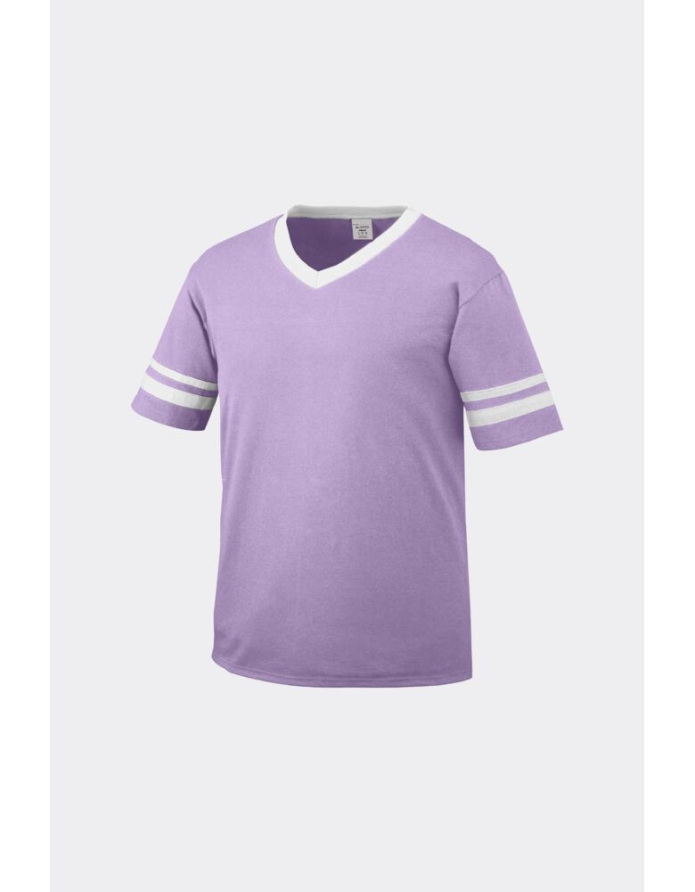 Youth Sleeve Stripe V-Neck T-Shirt Thumbnail