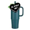 Kentia SS Travel Mug w/Silicone Straw & Charm Holder - 30oz Thumbnail