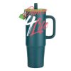 Kentia SS Travel Mug w/Silicone Straw & Charm Holder - 30oz Thumbnail