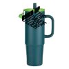 Kentia SS Travel Mug w/Silicone Straw & Charm Holder - 30oz Thumbnail